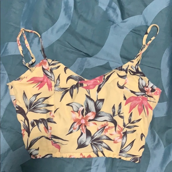 H&M Floral Crop Top high Waist Shorts 2pc Set - Picture 4 of 6